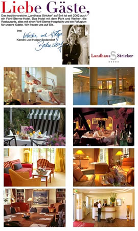 Stellenangebote Landhaus Stricker Hotel und Spa. Restaurants, Sylt / Tinnum Stellenangebote Landhaus Stricker Hotel und Spa. Restaurants, Sylt / Tinnum